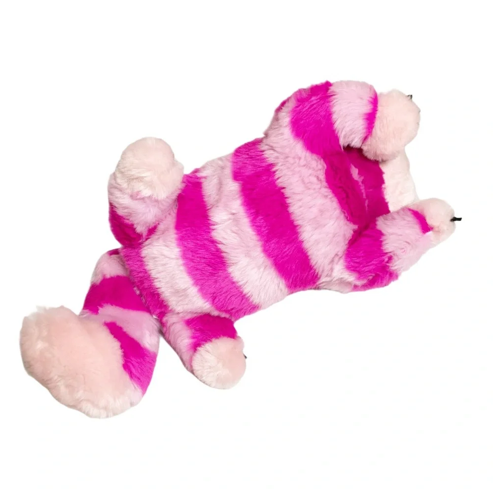 Disney Store Exclusive Cheshire Cat Plush 20” Pink Striped Vintage - Picture 4 of 7